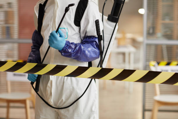 Professional Biohazard Cleanup technician working in Hingham, MA